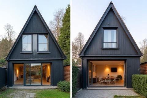 Før/efter husrenovering i Vejle